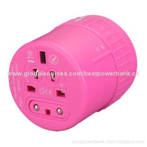 High-quality 4 USB Ports Changeable Plugs Wall Charger, 365 Days Warranty